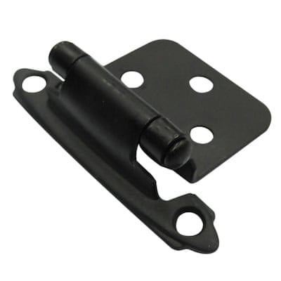 Style Selections 2-Pack 2-3/4-in x 1-3/4-in Matte Black Surface Self-Closing Cabinet Hinge