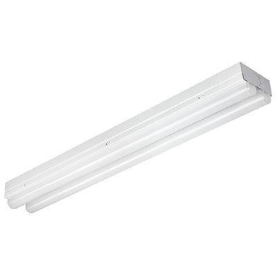 2 ft. 120-Watt Equivalent Integrated LED Warm White (3000K) White Linear Dual Strip Flush Mount Light Fixture - Super Arbor