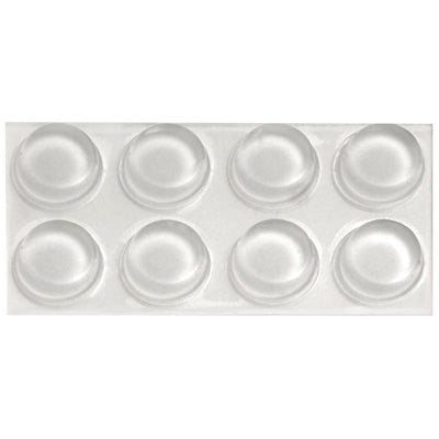 1/2 in. Clear Plastic Self-Adhesive Bumpers (8-Pack) - Super Arbor