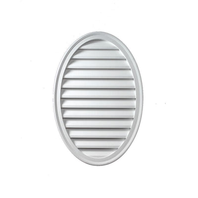 18 in. x 24 in. Oval Polyurethane Weather Resistant Gable Louver Vent - Super Arbor
