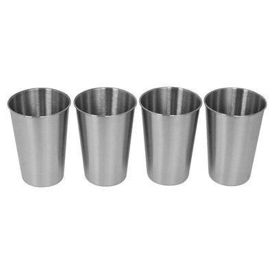 16 oz. 4-Piece Stainless Steel Pint Cup Set - Super Arbor