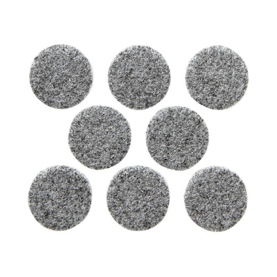 1 in. Gray Round Heavy-Duty Surface Protection Felt Floor Pads (8-Pack)