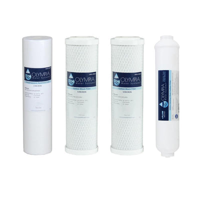 10 in. Replacement Pre-Filter Set with Post Carbon Filter (Stages 1-3 and 5) for Reverse Osmosis System - Super Arbor