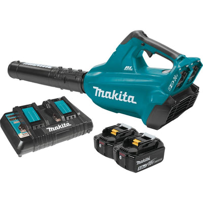 Makita 120 MPH 473 CFM 18-Volt X2 (36-Volt) LXT Lithium-Ion Brushless Cordless Blower Kit with 2 Batteries 5.0Ah and Charger - Super Arbor