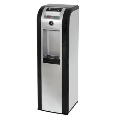 3-5 Gal. ENERGY STAR Hot/Room/Cold Temperature Bottom Load Water Cooler Dispenser with Kettle Feature in Black/Platinum - Super Arbor