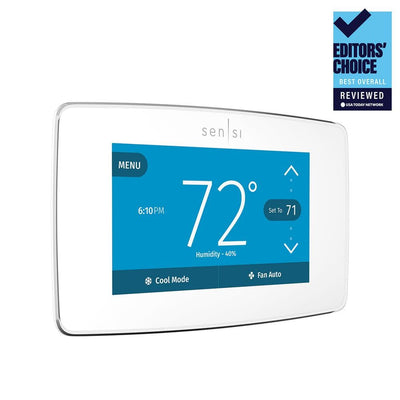 Emerson Sensi Touch Wi-Fi Smart Thermostat with Touchscreen Color Display, C-Wire Required - Super Arbor