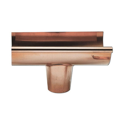 5 in. x 0.5 ft. Half-Round Copper End with Drop