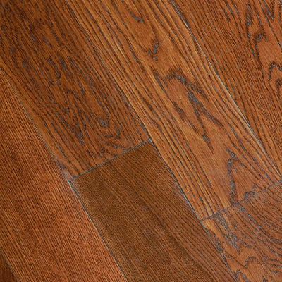 Gunstock Oak 3/8 in. Thick x 5 in. Wide x Varying Length Click Lock Hardwood Flooring (19.686 sq. ft. / case) - Super Arbor