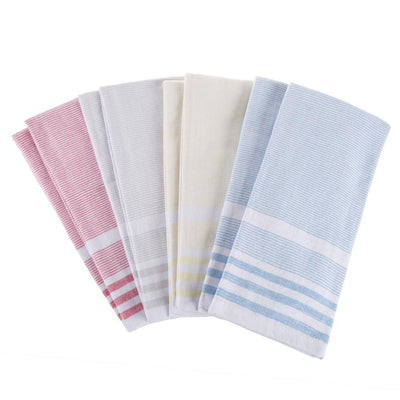 100% Cotton Striped Woven 8 Pack of Kitchen Hand Towels - Super Arbor