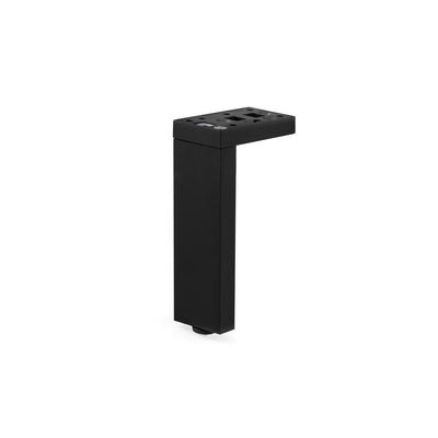 11-3/4 in. (300 mm) Matte Black Adjustable Contemporary Versatile T or L Shaped Furniture Leg - Super Arbor