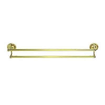 24 in. Double Towel Bar in Polished Brass - Super Arbor