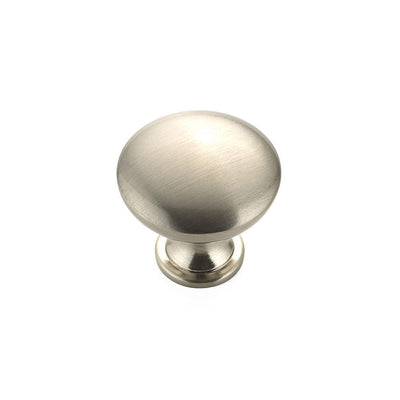 1-1/8 in. Brushed Nickel Contemporary and Modern Knob - Super Arbor