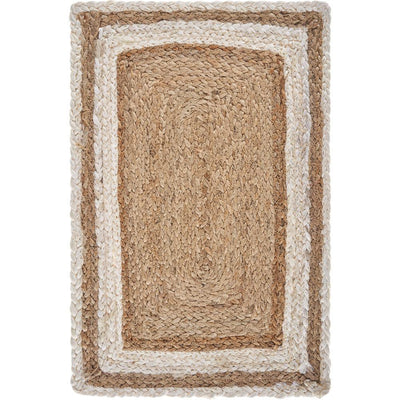 Toned 19 in. x 13 in. Bleach / Natural Jute Placemat (Set of 4) - Super Arbor