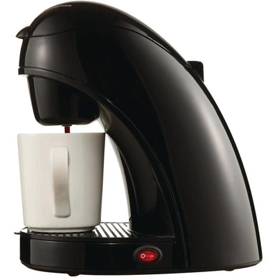 1-Cup Black Single Serve Coffee Maker with Removable Filter - Super Arbor