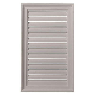 18 in. x 30 in. Rectangular Primed PolyUrethane Paintable Gable Louver Vent - Super Arbor