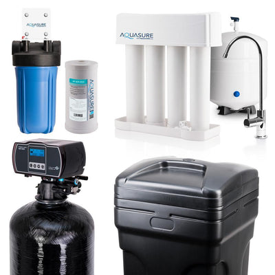 Whole House Filtration with 48,000 Grain Fine Mesh Water Softener, Reverse Osmosis System and Sediment-GAC Pre-Filter - Super Arbor