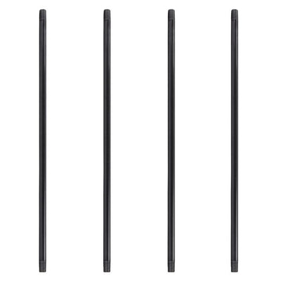 1 in. x 72 in. Black Industrial Steel Grey Plumbing Pipe (4-Pack) - Super Arbor