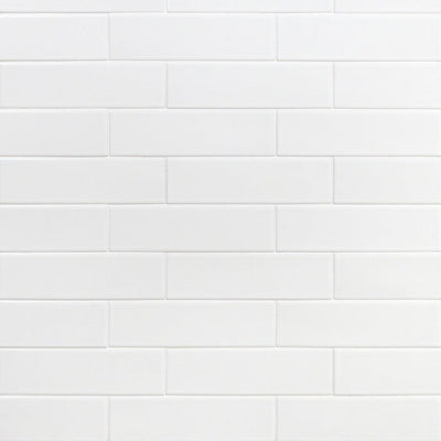 Bond Tile Roma White 3 in. x 9 in. Polished Ceramic Subway Wall Tile (42 Pieces 6.32 Sq. Ft. / Box)
