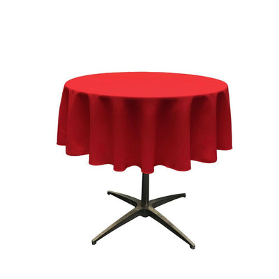 Polyester Poplin Red 51 in. Round Tablecloth - Super Arbor