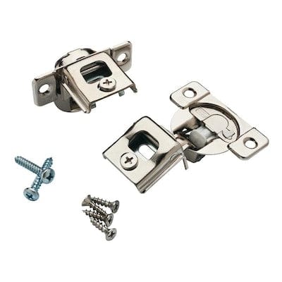 Brainerd 2-Pack 1-1/4-in Nickel Plated Soft Close Overlay Cabinet Hinge