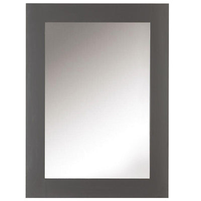 22 in. W x 30 in. H Framed Rectangular  Bathroom Vanity Mirror in Dark Charcoal - Super Arbor
