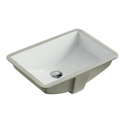 21-1/2 in. x 15-1/4 in. Rectrangle Undermount Vitreous Glazed Ceramic Lavatory Vanity Bathroom Sink Pure White - Super Arbor