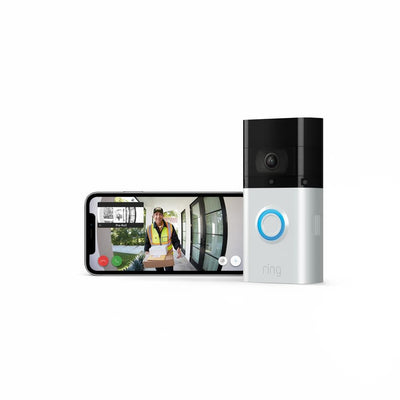 Wireless and Wired Video Doorbell 3 Plus Smart Home Camera with Echo Show 5- Sandstone - Super Arbor