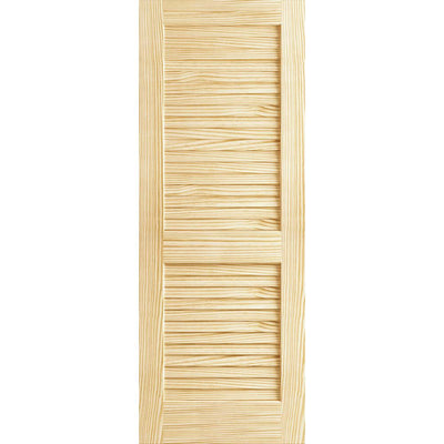 28 in. x 80 in. Unfinished Plantation Louver Louver Solid Core Wood Interior Door Slab - Super Arbor