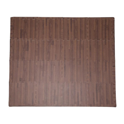 206996596 Soft EVA Foam Mat Flooring Tiles, Cherry Wood Print, 16 PC, 12" x 12", 16 sq. ft. - Super Arbor