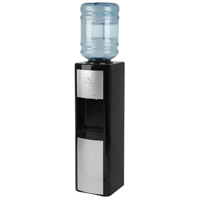 3-5 Gal.  ENERGY STAR Room/Cold Temperature Top Load Water Cooler Dispenser w/ Adjustable Cold Thermostat Black/Platinum - Super Arbor