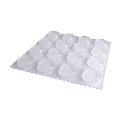 1/2 in. Self-Adhesive Clear Surface Bumpers (16 per Pack) - Super Arbor