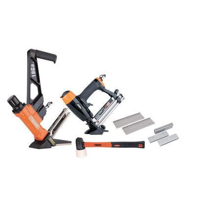 Professional Pneumatic Flooring Nailer Kit with Fasteners (2-Piece) - Super Arbor