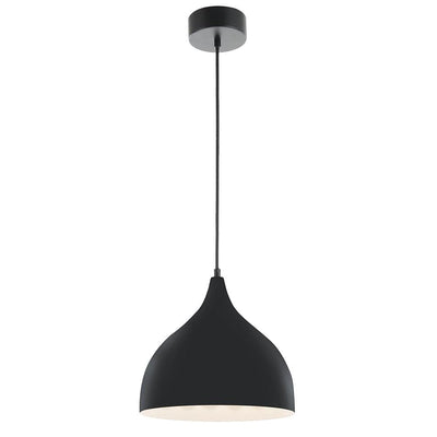 11 in. Black Integrated LED Pendant with Metal Shade - Super Arbor