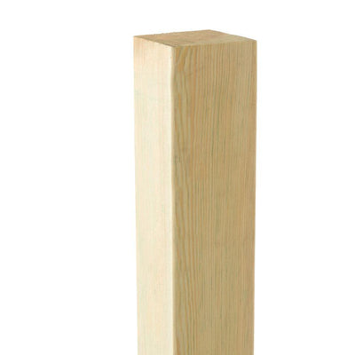 4 in. x 4 in. x 4-1/2 ft. Pressure-Treated Pine Wood Premium Eased Edge Deck Post - Super Arbor