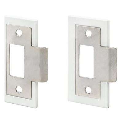 1-3/8 in. and 1-3/4 in. Satin Nickel Plated Fix-A-Latch Strike Plate Repair Kit - Super Arbor