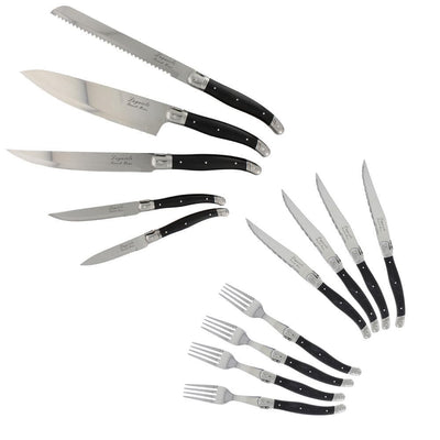 Ultimate 13 Piece Laguiole Kitchen and Steak Knife & Fork Set - Super Arbor