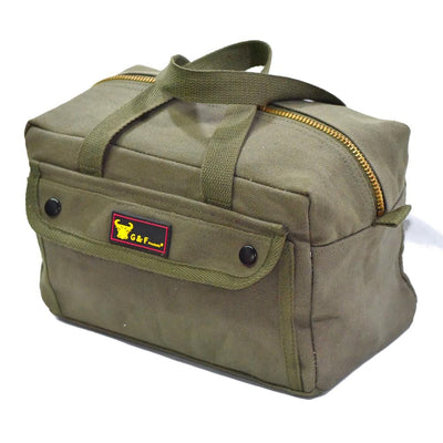 11 in. Government Issued Style Mechanics Heavy-Duty Tool Bag in Olive - Super Arbor
