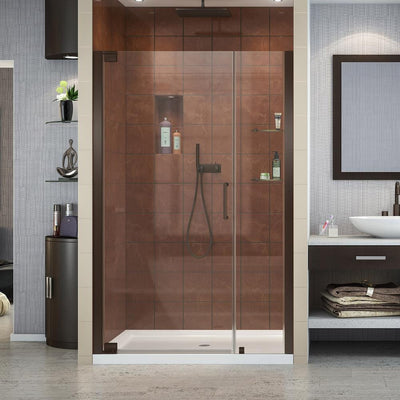 Elegance 46 in. to 48 in. x 72 in. Semi-Frameless Pivot Shower Door in Oil Rubbed Bronze - Super Arbor