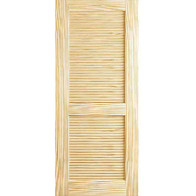 28 in. x 80 in. Louvered Solid Core Unfinished Wood Interior Door Slab - Super Arbor