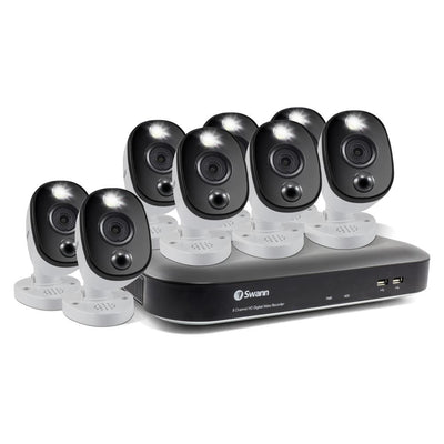 DVR-5580 8-Channel 4K UHD 2TB DVR Security camera System with Eight 4K Wired Bullet Cameras - Super Arbor