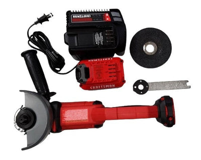 CRAFTSMAN 4.5-in 20-Volt Max Trigger Switch Cordless Angle Grinder (Charger Included and 1-Battery)