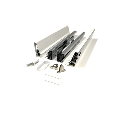 12 in. White Soft Close Full Extension Double Wall Lower Drawer Set (1-Pair) - Super Arbor