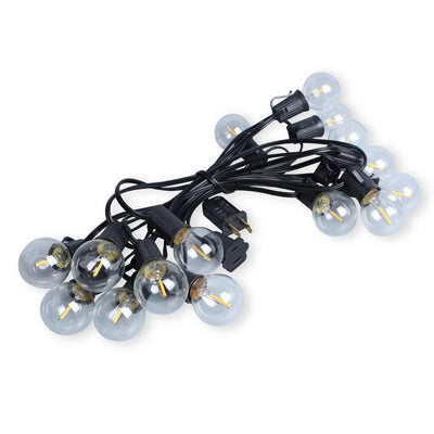 Indoor and Outdoor 100 ft. Black Warm White  LED Plug-in String Light, 100-Light Bulbs Included - Super Arbor