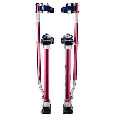24 in. to 40 in. Adjustable Height Drywall Stilts in Red - Super Arbor