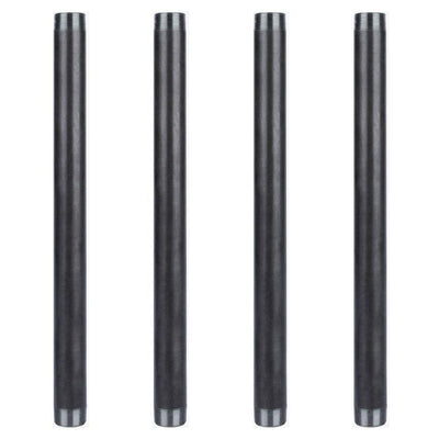 1-1/2 in. x 24 in. Industrial Steel Grey Plumbing Pipe in Black (4-Pack) - Super Arbor