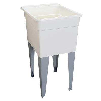 18 in. x 24 in. Plastic Utilatub Single Laundry Tub in White - Super Arbor